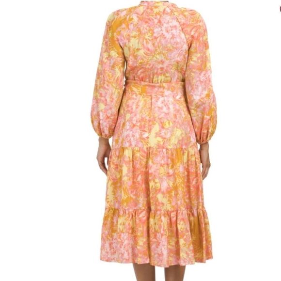 Kobi HALPERIN Jemma Print CORAL MULTI WOMAN Dress SIZE US XL NEW - Picture 2 of 12